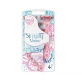 3 Adet Gillette Venus Simply Venus 3 Miami Tıraş Makinesi Gövdesi + 4 Bıçak 4'lü