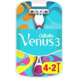 3 Adet Gillette Venus Venus 3 Renkli Kullan At Tıraş Bıçağı 1 Adet