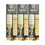 (3 Adet) Heka 10W (70W) Sarı-Günışığı-Beyaz E14 Duylu Üç Renkli Led Mısır Ampul