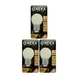 (3 Adet) Heka 6W (48W) 3000K (Sarı Işık) E27 Duylu Soft Led G45 Ampul
