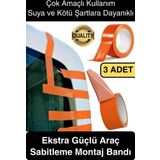 3 Adet İz Bırakmaz 50mmx 30mt Araba Montaj Bandı Oto Araç Sabitleme Bant Ekstra Güçlü Suya Dayanıklı