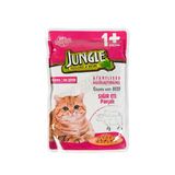 3 ADET Jungle Pouch Dana Eti Parçalı Kısır Kedi Maması 100 Gr