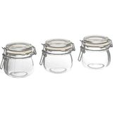 3 Adet Kapaklı Cam Kavanoz 130 ml Ikea 3'lü Set Reçellik Sızdırmaz Kilitli Kapak