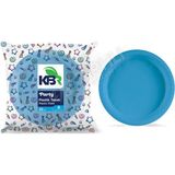 3 Adet Kbr Party Plastik Tabak 22 cm Mavi 8'li