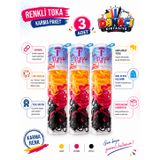 3 Adet Kopmayan Renkli Lastik Saç Tokası Karma Renk Esnek Saç Lastiği Kız Çocuk Kadın ST12542