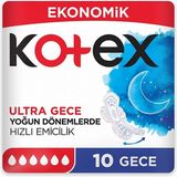 3 Adet Kotex Ultra Double Hijyenik Ped Gece 10'Lu