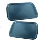 3 Adet Küçük Boy Kırılmaz Tepsi 29X21CM Büfe Fast Food Tepsisi Kırılmaz Kaydırmaz En Sağlam Tepsi