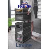 (3 Adet) Lavine Fold&go Çok Amaçlı Kayar Raf Dolap Içi Kıyafet ve Ev Aksesuarı Düzenleyici ”antrasit”