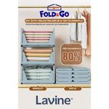 (3 Adet) Lavine Fold&go Çok Amaçlı Kayar Raf Dolap Içi Kıyafet ve Ev Aksesuarı Düzenleyici ”mavi”