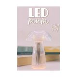 3 Adet LED Mum Kristal Tip Pil Dahil Dumansız Alev Ledli Yapay Dekoratif Mum Işığı Şeffaf PT429 - 0,5 W - Altın