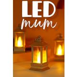 3 ADET Led Mum Mini Dörtgen Tip Pil Dahil Dumansız Alev Ledli Yapay Dekoratif Mum Işığı GÜMÜŞ PT434