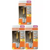 (3 Adet) Ledvance 11W Sarı Işık (2700K) E27 Duylu (Kalın Duy) Filament Led Ampul