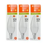 (3 Adet) Ledvance 4,9W (40W) 2700K (Sarı Işık) Dim Edilebilir E14 Duylu (İnce Duy) Led Mum Ampul