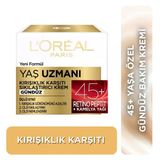 3 Adet Loreal Paris Yaş Uzmanı 45+ Kırışıklık Karşıtı Sıkılaştırıcı Krem 50 Ml