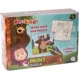 3 Adet Maşa ve Koca Ayı Boyamalı Puzzle 35 Parça