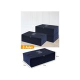 3 Adet - Mega Boy Baza Altı Lacivert Hurç 74 x 46 x 22 cm