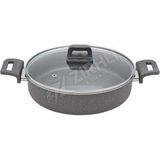 3 Adet Mehtap Granit Karnıyarık Tenceresi 24 cm Gri 024062