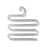 3 Adet Metal Pantolon Eşarp Askısı 5 Katlı Askı 3 Adet Gümüş