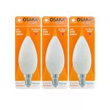 (3 Adet) Osaka 6W (50W) Günışığı (4000K) E14 Duylu (İnce Duy) Led Mum Ampul