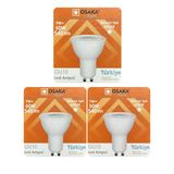 (3 Adet) Osaka 7W (50W) Beyaz Işık (6500K) Gu10 Duylu Led Spot Ampul
