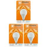 (3 Adet) Osaka 7W (50W) Sarı Işık E14 Duylu (İnce Duy) Led Mini Ampul