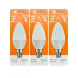 (3 Adet) Osaka 9W (70W) Beyaz Işık (6500K) E14 Duylu (İnce Duy) Led Mum Ampul