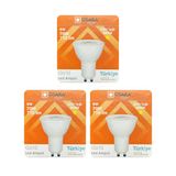 (3 Adet) Osaka 9W (70W) Sarı Işık (3000K) Gu10 Duylu Led Çanak Ampul