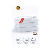 3 Adet Pamuklu, Beyaz El Havlusu El, Yüz, Baş Havlusu Spa Ve Otel Havlusu 50x90 Cm Beyaz