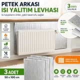 3 Adet Petek Radyatör Arkası Folyo Plaka Kalorifer Soba Arkalığı Alüminyum Isı Yalıtım Folyosu