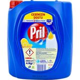 3 Adet Pril Limon Kokusuz Bulaşık Deterjanı 4 kg Cilt Dostu Özellikli Elde Yıkama İçin - 100 ml