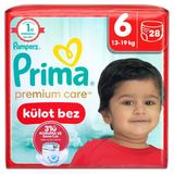 3 Adet Prima Külot Bebek Bezi Premium Care 6 Numara 28 Adet
