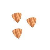 3 Adet Profesyonel Agac Ahşap Gitar Ukulele Penası Wooden Guitar Picks Kiraz Ağacı