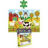 3 Adet Puzzle - 24 P. Çiftlik Hayvanları Ve 50 P. Ay Hayvanları Ve 100 P. Hayvan Dünya Haritası