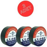 3 Adet Pvc Izolasyon Elektrik Bant "0.13XMM19XMM10YDS" - Siyah