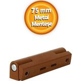 3 Adet Pvc Pimapen Pencere Menteşesi Metal 75 Mm Açık Kahverengi