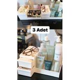 3 Adet Rose Makyaj Organizer Çekmeceli Katlı Kozmetik Parfüm Serum Düzenleyici Çok Gözlü Ruj Rafı