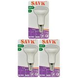 (3 Adet) Şavk 6W (37W) Beyaz Işık (6500K) E14 Duylu (İnce Duy) Led R50 Ampul
