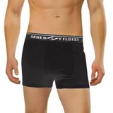 3 Adet Seher Likralı Erkek Boxer Şort Paçalı Külot Siyah 2Xl