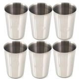 3 Adet Set Standart Boy 220cc Paslanmaz Çelik Bardak Metal Su Çay Bardağı Kırılmaz Garantili Bardak