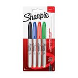 3 Adet Sharpie Fine Permanent Markör Kalem Standart Renkler 3+1 Paket