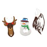 3 adet silikon şişe açacağı şarap açacağı dekor hediyeler güzel bira açacağı bira şişe açacağı cep şişe açacağı noel temalı şişe açacakları mutfak bira açacakları bira kapakları açacağı