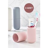 3 Adet Smart Saklama Kabı Çok Amaçlı Organizer Diş Fırçalık Gözlük Saklama Kozmetik Kutusu