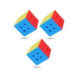 3 Adet Speed Cupe Rubik Küp Zeka Küpü 3x3 Canlı Renkler Hız Küpü,fidget Oyuncak Seyahat Zeka Oyunu