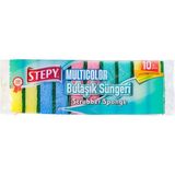 3 Adet Stepy Rengarenk Bulaşık Süngeri 10 Lu