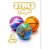 3 Adet Stres Topu Pu Eğitici Avuç Güçlendirici Kedi Oyuncağı Yumuşak No Stres Toy Ball Top 6 Cm