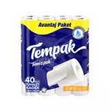 3 ADET Tempak Çift Kat Tuvalet Kağıdı 40'lı