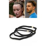 3 Adet Unisex Sporcu Saç Bandı Yoga Bant Sporcu Bandı Siyah Lastik Saç Bandı Ince Lastik Bant - Tek Ebat