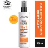 3 Adet Urban Care Shake N Repair 10 İn 1 Onarıcı Etkili Durulanmayan Saç Bakım Spreyi 200 Ml