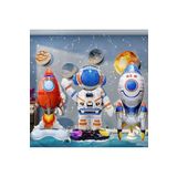 3 Adet Uzay Roket, Astronot, Uzay Gemisi Ayakta Şişme Balon Doğum Günü Süsü Gezegen Parti Dekorasyon, 78787875454221