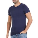 3 Adet Yıldız Erkek Bambu Kısa Kollu T-Shirt Fanila Lacivert 477